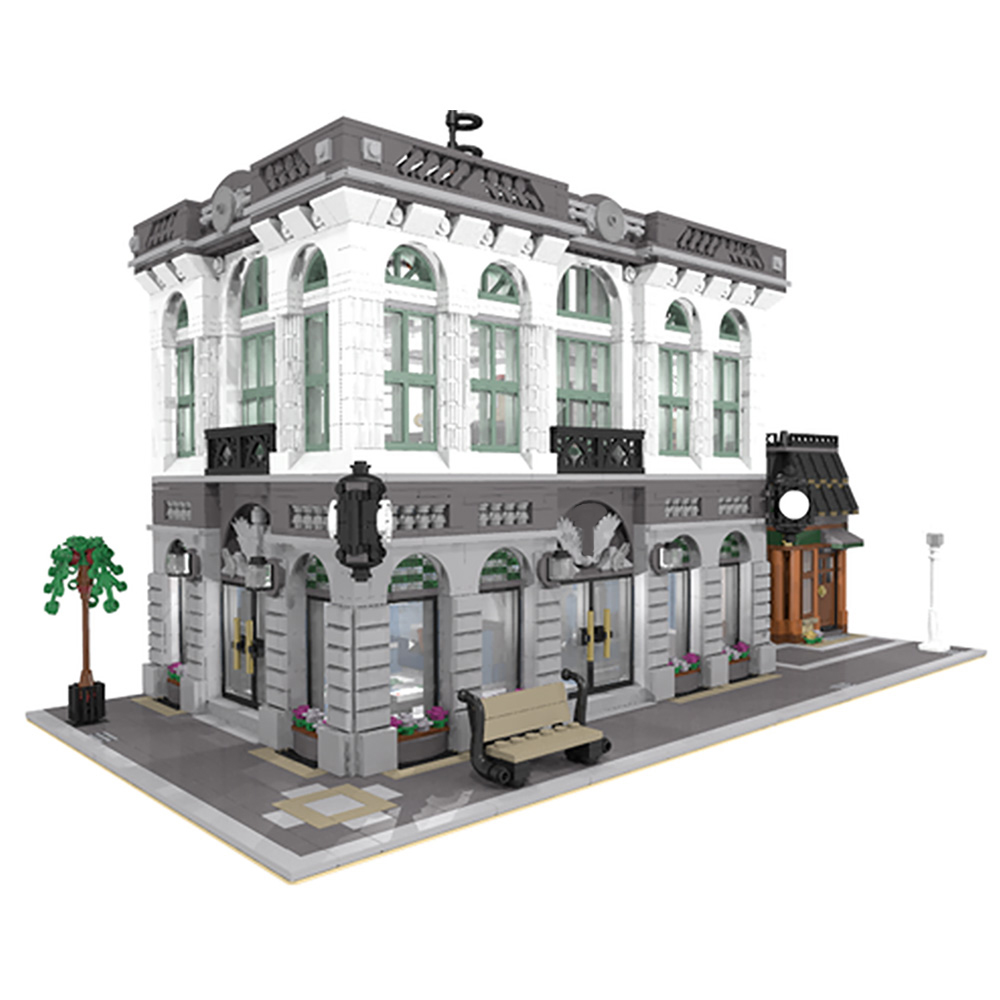 MOC 10811 Brick Bank with Coffee Shop 2 - WANGE Block
