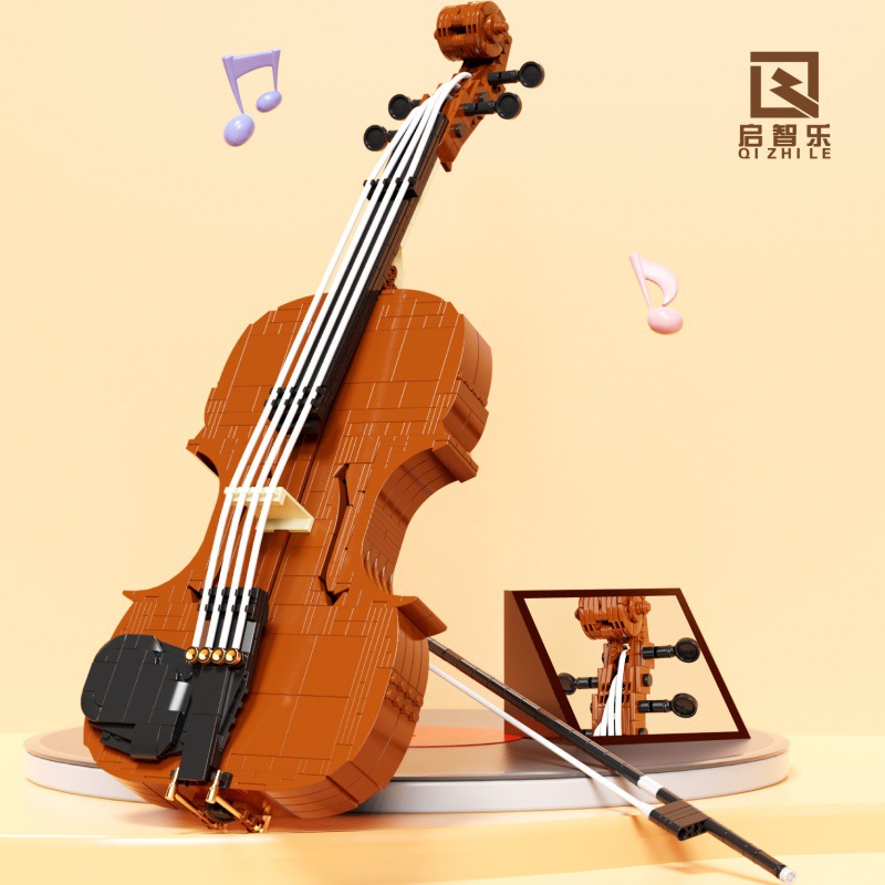 QiZhiLe 90025 Creator Expert Violin 1 1 - WANGE Block