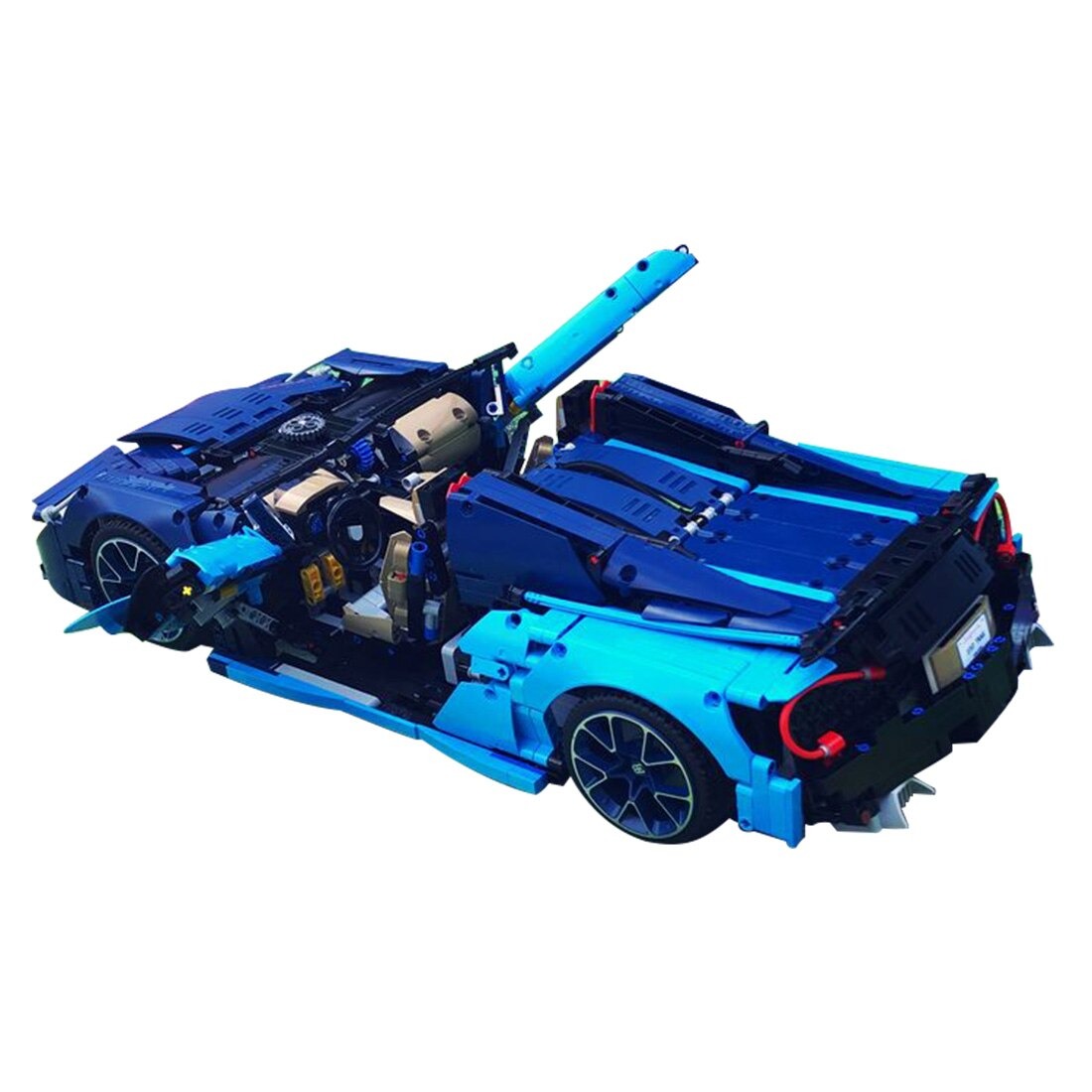 moc 16029 blue sports car model sci fi t main 0 - WANGE Block
