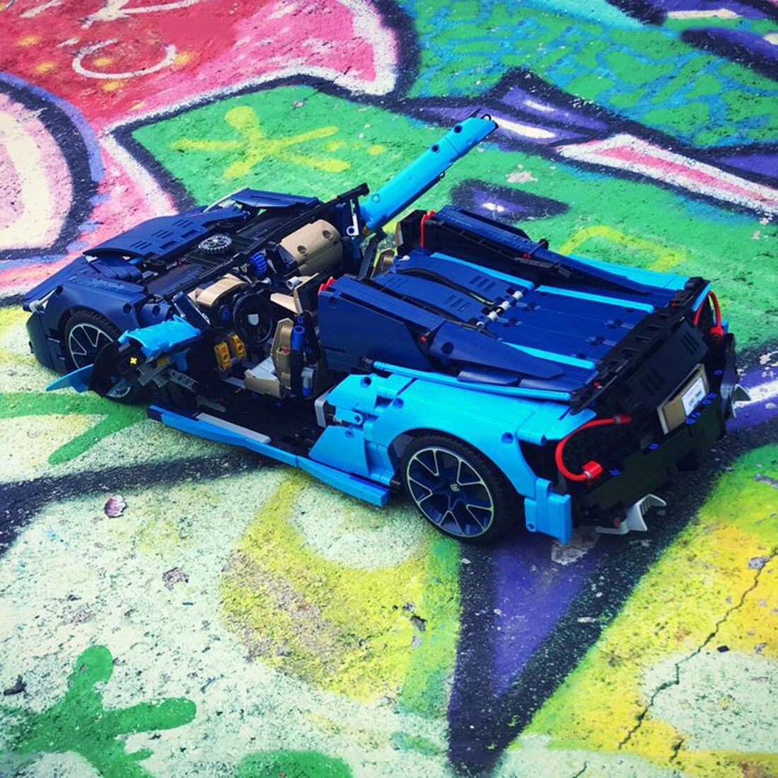 moc 16029 blue sports car model sci fi t main 3 - WANGE Block