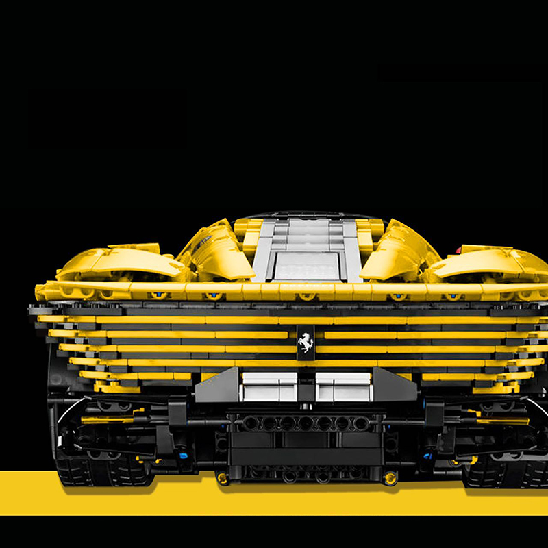 Custom 43143 Technic Yellow Ferrari Sports 1 - WANGE Block