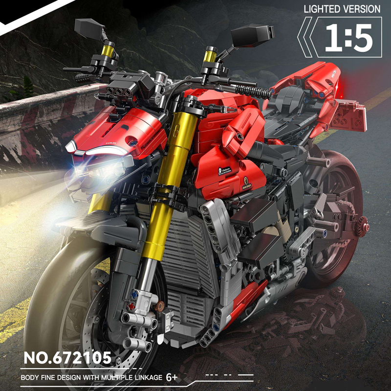 PANLOS 672105 Red Motorcycle 1 - WANGE Block