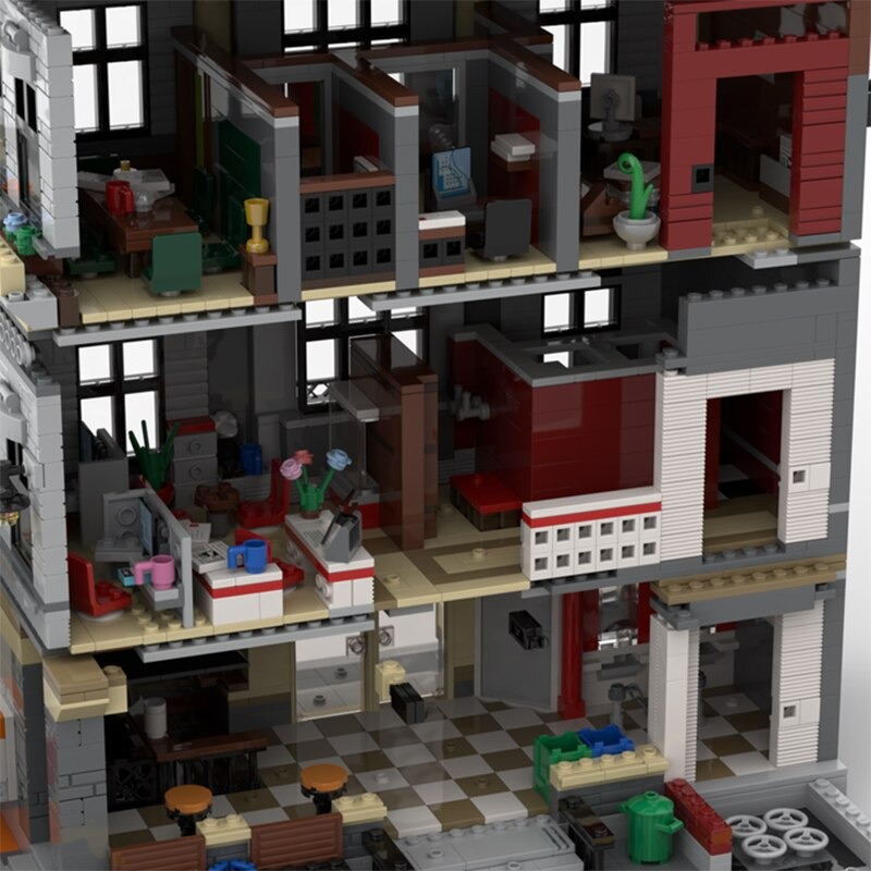 moc building blocks street view model bu main 2 - WANGE Block