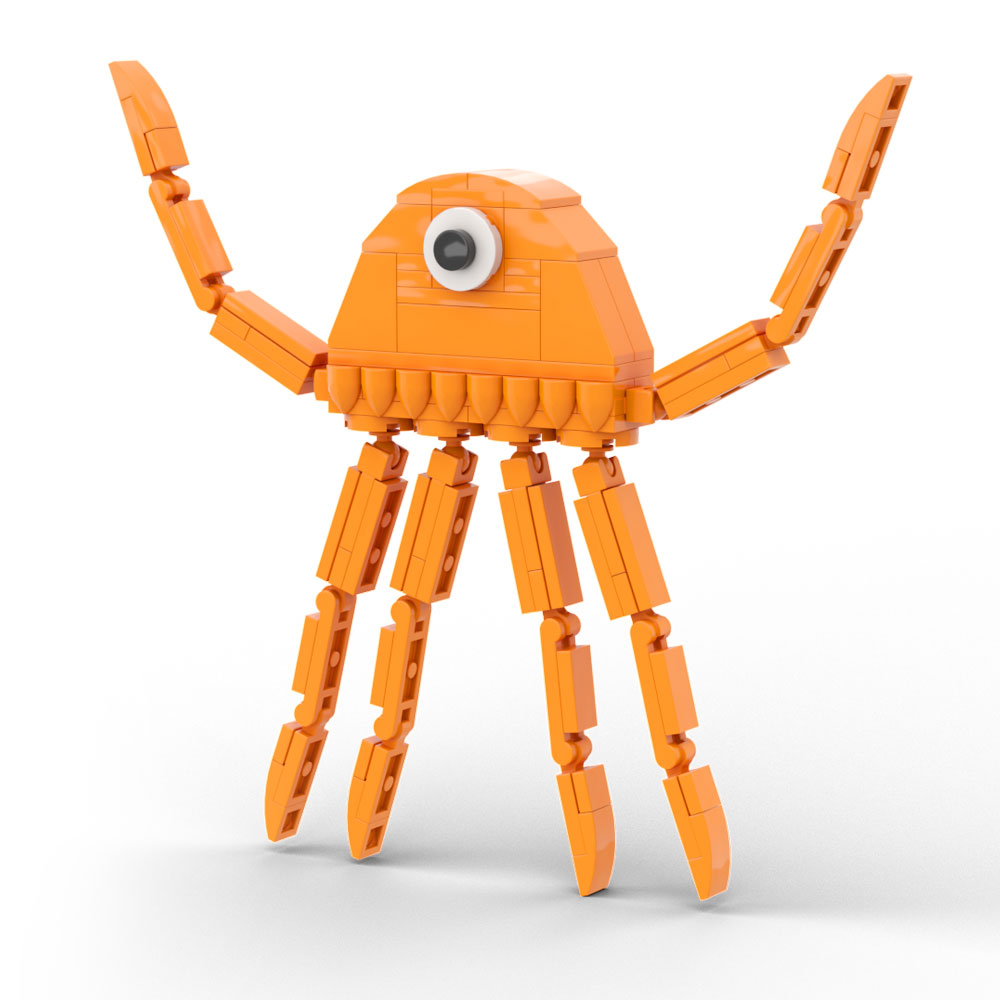 Rainbow Friends Monster Building Blocks MOC Toy Model Game (Orange)