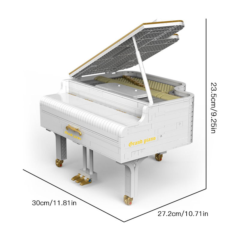 HAPPY BUILD YC 21003 White Dreamer Piano With Motor 1 - WANGE Block