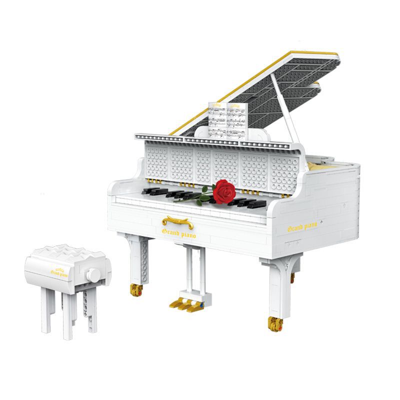 HAPPY BUILD YC 21003 White Dreamer Piano With Motor 3 - WANGE Block