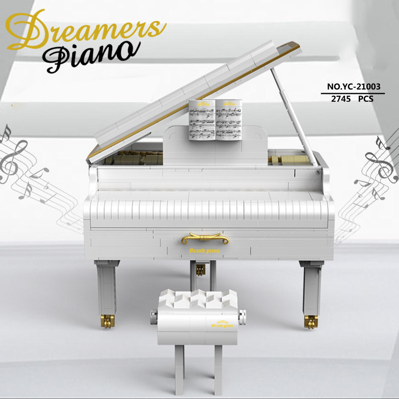 HAPPY BUILD YC 21003 White Dreamer Piano With Motor 5 - WANGE Block