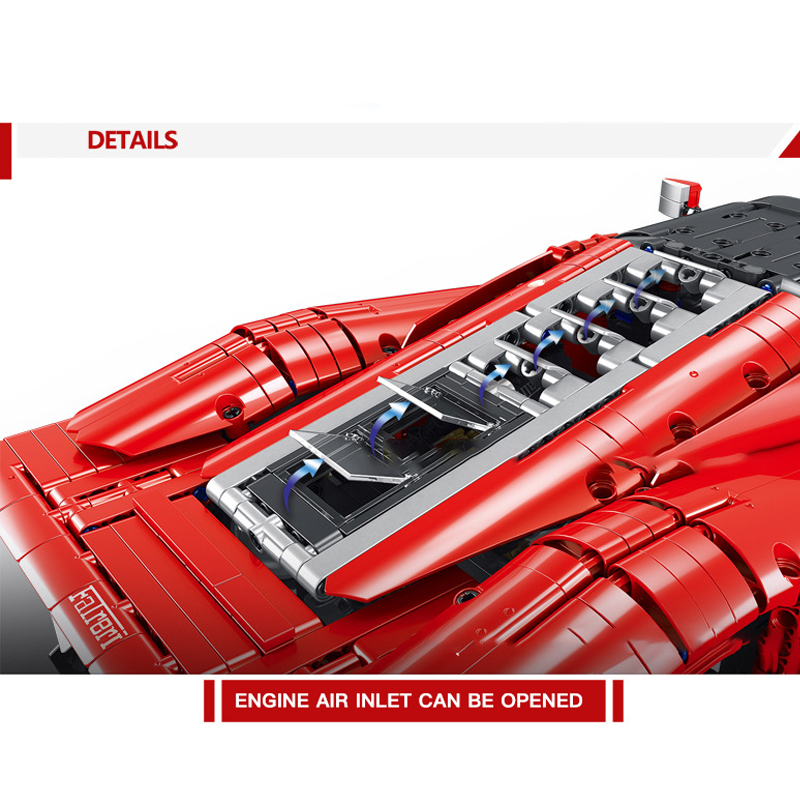 KUYU MOXING KY7070 Red Ferrari SP3 Super Car 2 - WANGE Block