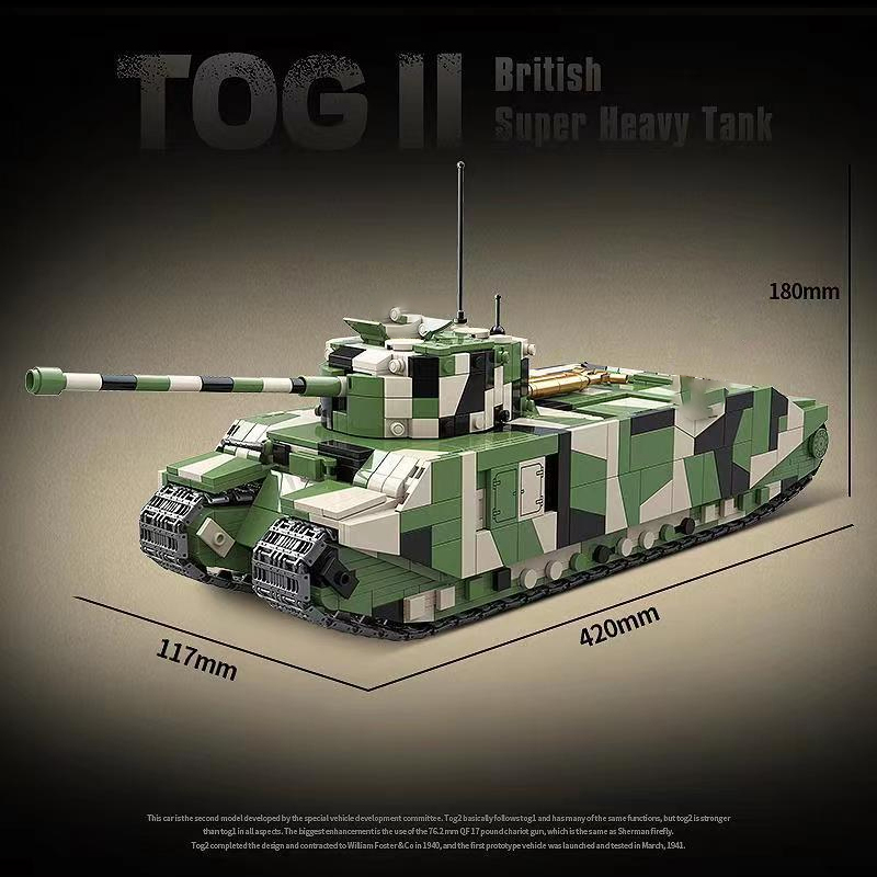 QUANGUAN 100241 Military Britsh TOG II Super Heavy Tank 1 1 - WANGE Block