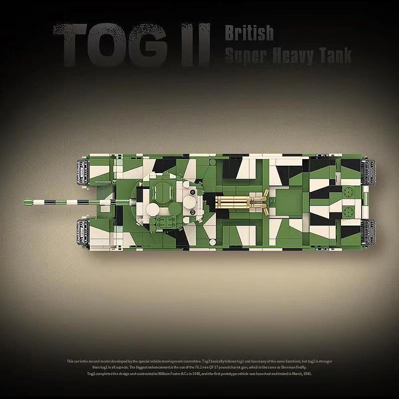 QUANGUAN 100241 Military Britsh TOG II Super Heavy Tank 3 1 - WANGE Block
