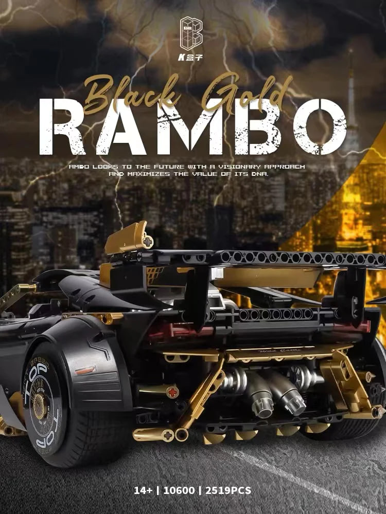 KBOX 10600 Black Gold Rambo Lamborghini Huracan STO 4 - WANGE Block