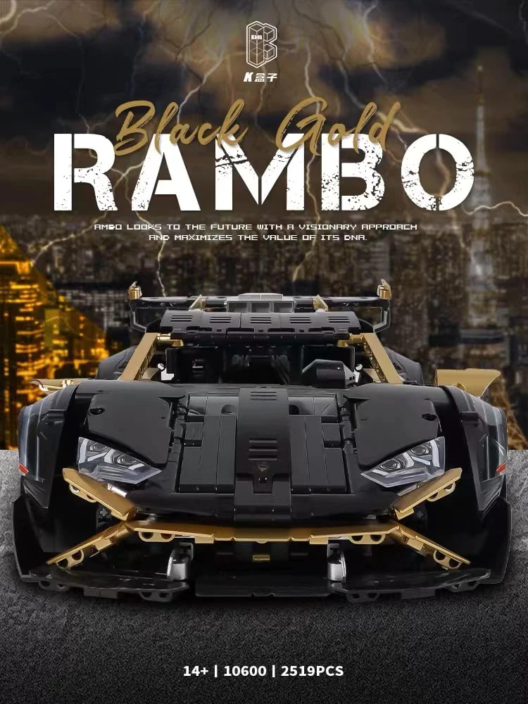 KBOX 10600 Black Gold Rambo Lamborghini Huracan STO 5 - WANGE Block