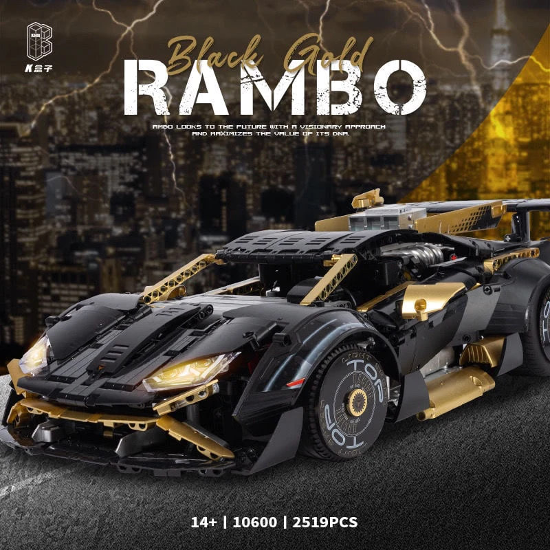 KBOX 10600 Black Gold Rambo Lamborghini Huracan STO 6 - WANGE Block