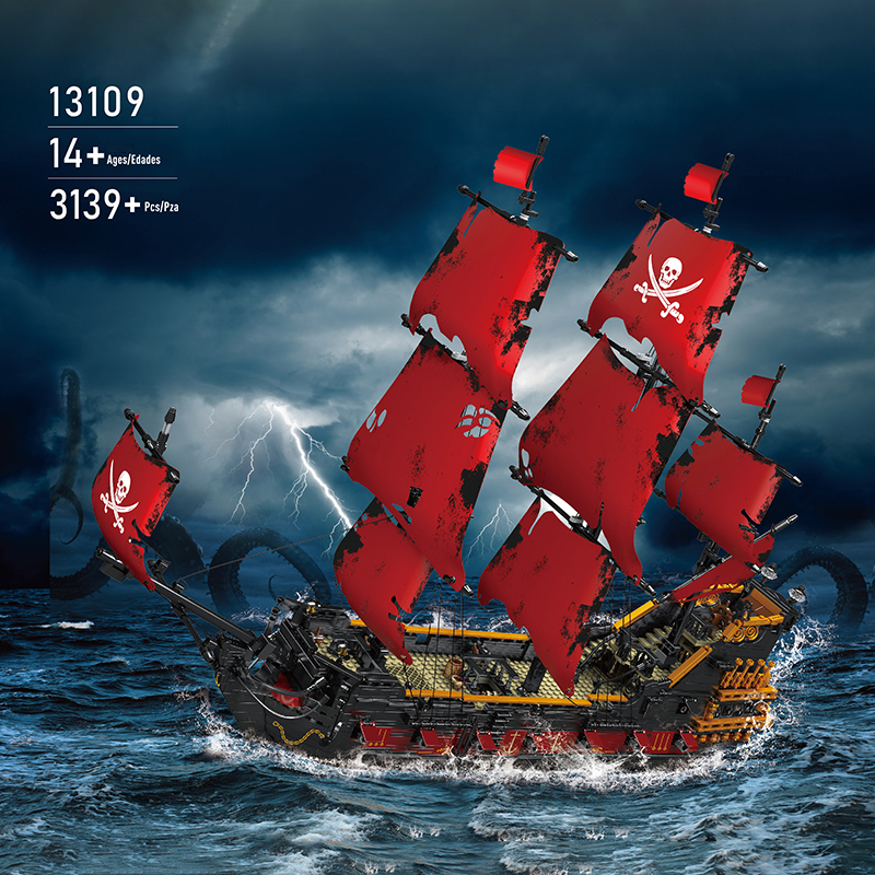 MOULD KING 13109 Pirates of QA Ship 5 - WANGE Block