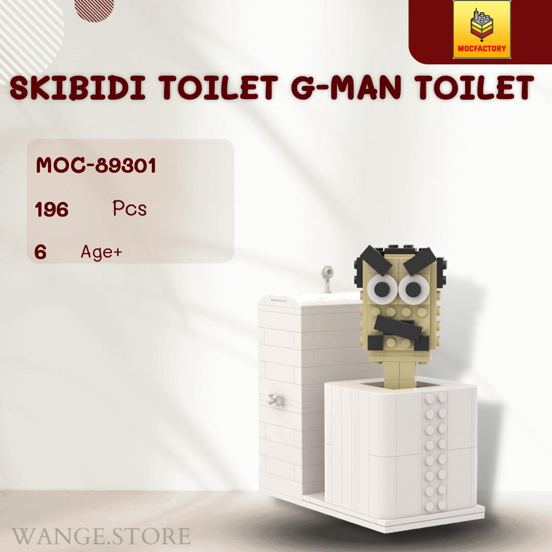 MOC Factory 89301 Skibidi Toilet G-Man Toilet Movies and Games