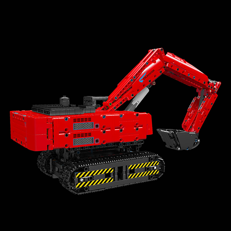 Mould King 15062 Motor Red Mechanical Digger 3 - WANGE Block