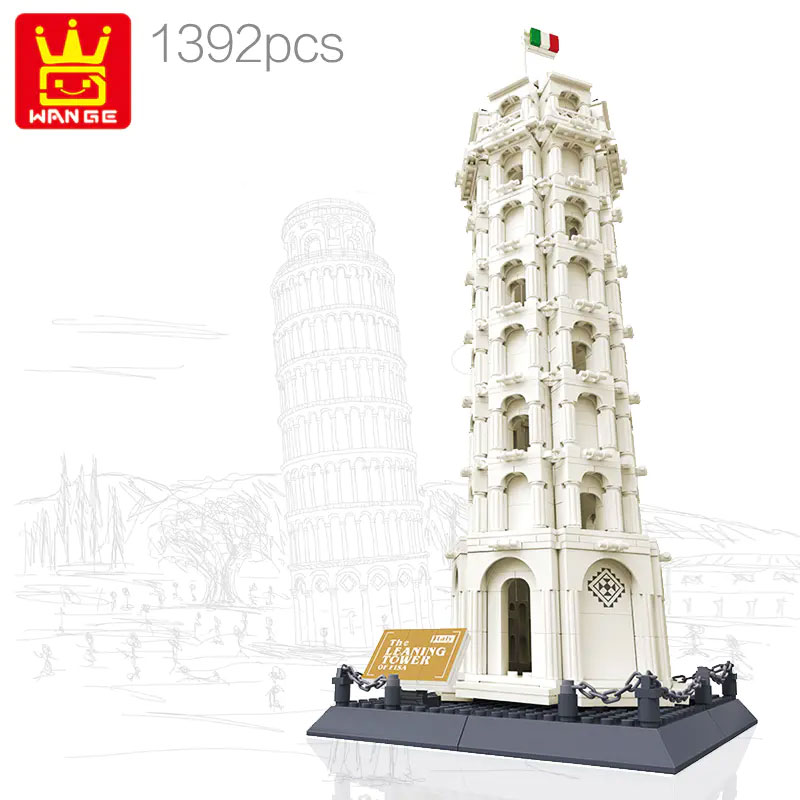 Wange 5214 The Leaning Tower of Pisa Italy 1 - WANGE Block
