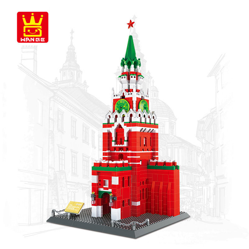 Wange 5219 The Spasskaya Tower of Moscow Kremlin 1 - WANGE Block
