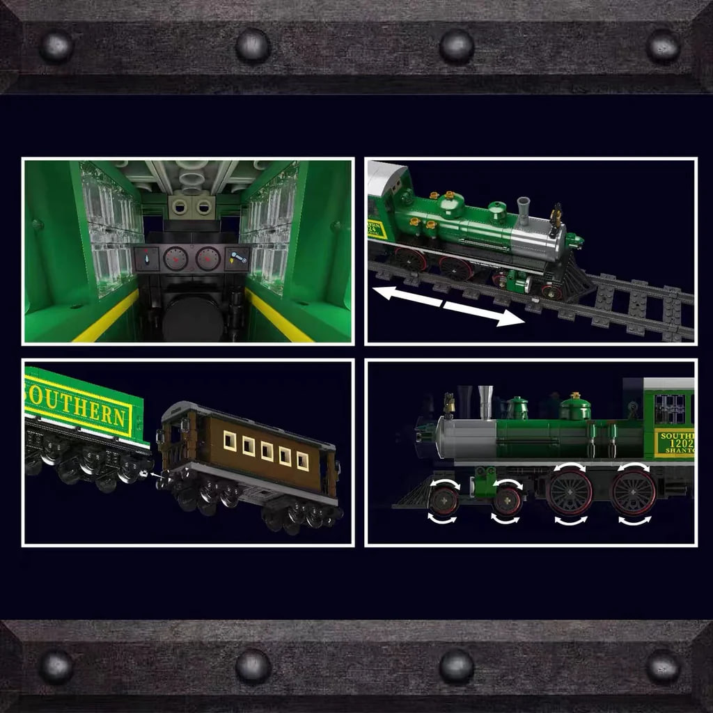 Mould King 12024 4 4 0 Steam Locomotive 4 - WANGE Block