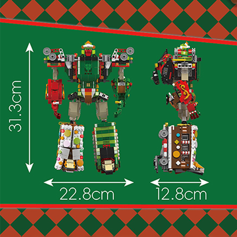 Mould King 12028 Christmas Train Transformer Robot 2 - WANGE Block