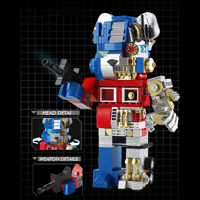 Wangao 288001 Optimus Prime Semi Mechanical Bear Brick 4 - WANGE Block