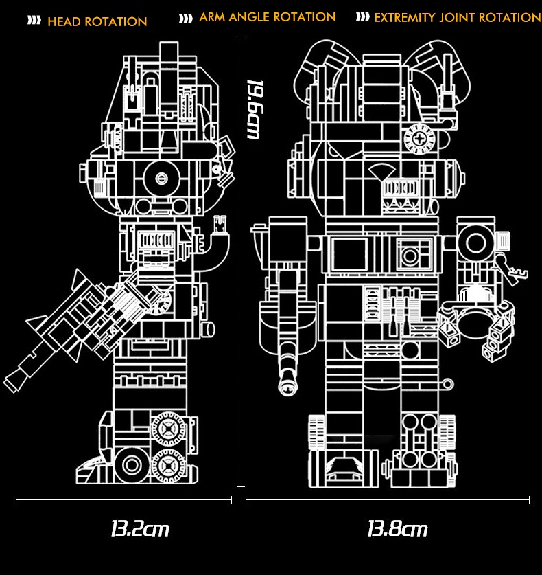 Wangao 288001 Optimus Prime Semi Mechanical Bear Brick 7 - WANGE Block