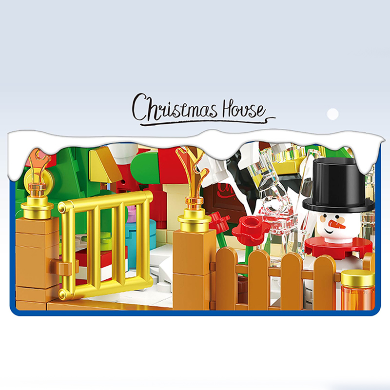 ZHEGAO 662023 Gift Box Christmas House 3 - WANGE Block