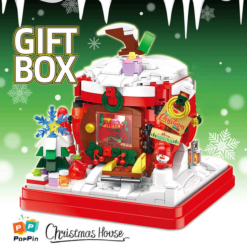 ZHEGAO 662024 Gift Box Christmas House 1 - WANGE Block