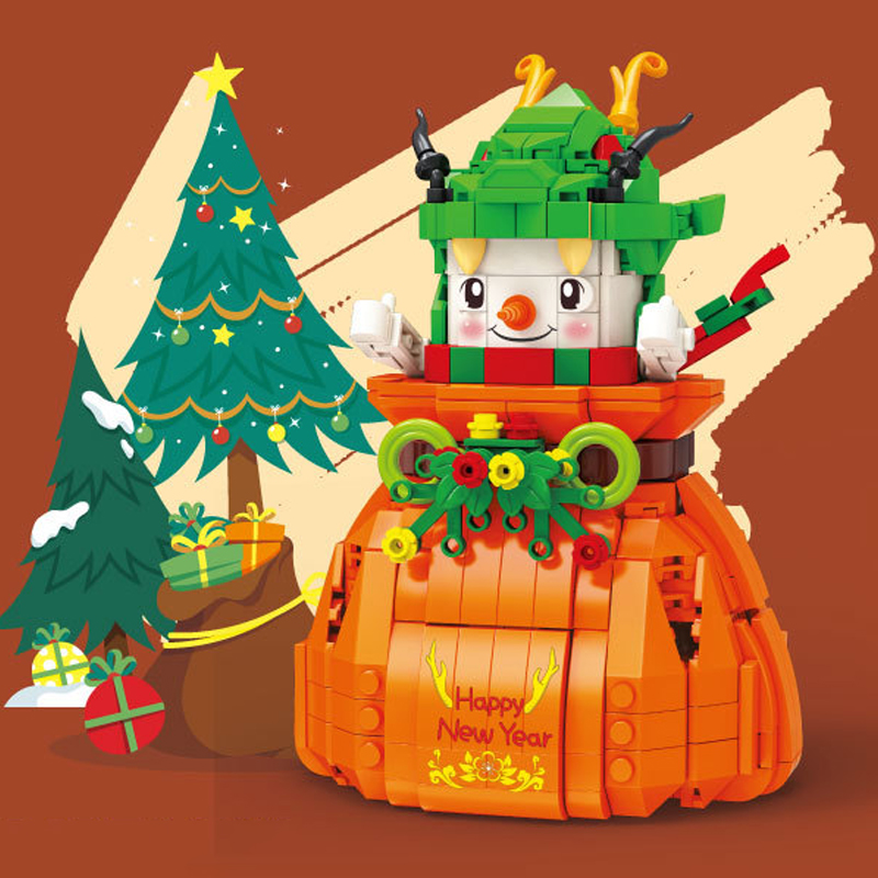 Kaido KD99011 Little Dragon Snowman Lucky Bag Christmas 1 - WANGE Block