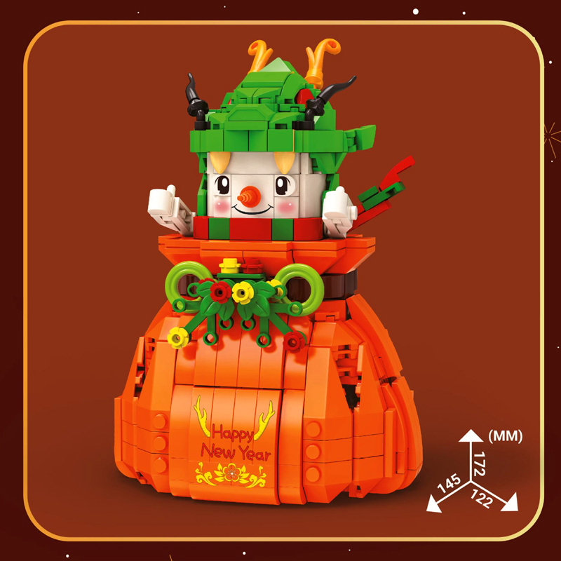 Kaido KD99011 Little Dragon Snowman Lucky Bag Christmas 4 - WANGE Block