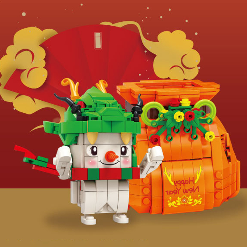 Kaido KD99011 Little Dragon Snowman Lucky Bag Christmas 5 - WANGE Block