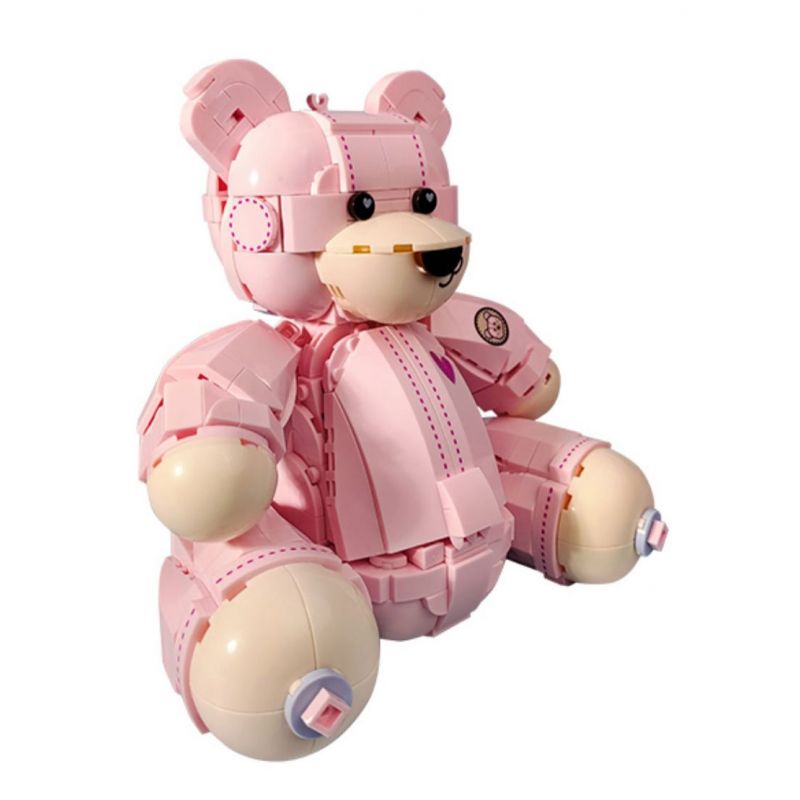 JAKI JK8135 Teddy Pink Bear Pink Roses 1 - WANGE Block