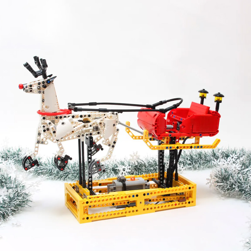 Mould King 10010 Christmas Santa Sleigh With Motor 6 - WANGE Block