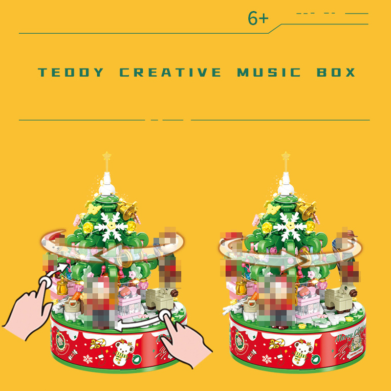 Panlos 881305 Teddy Bear Collection Christmas Music Box 4 - WANGE Block