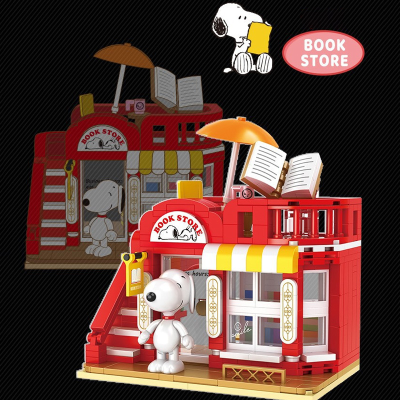 CACO S013 Peanuts Snoopy Book Store 1 - WANGE Block