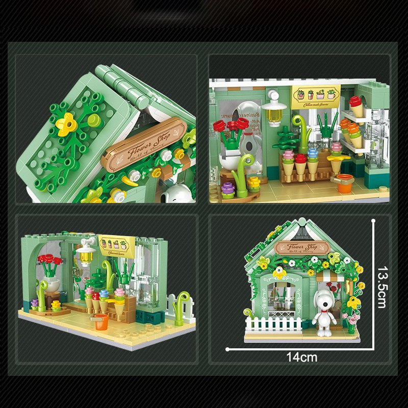CACO S014 Peanuts Snoopy Flower Shop 3 - WANGE Block